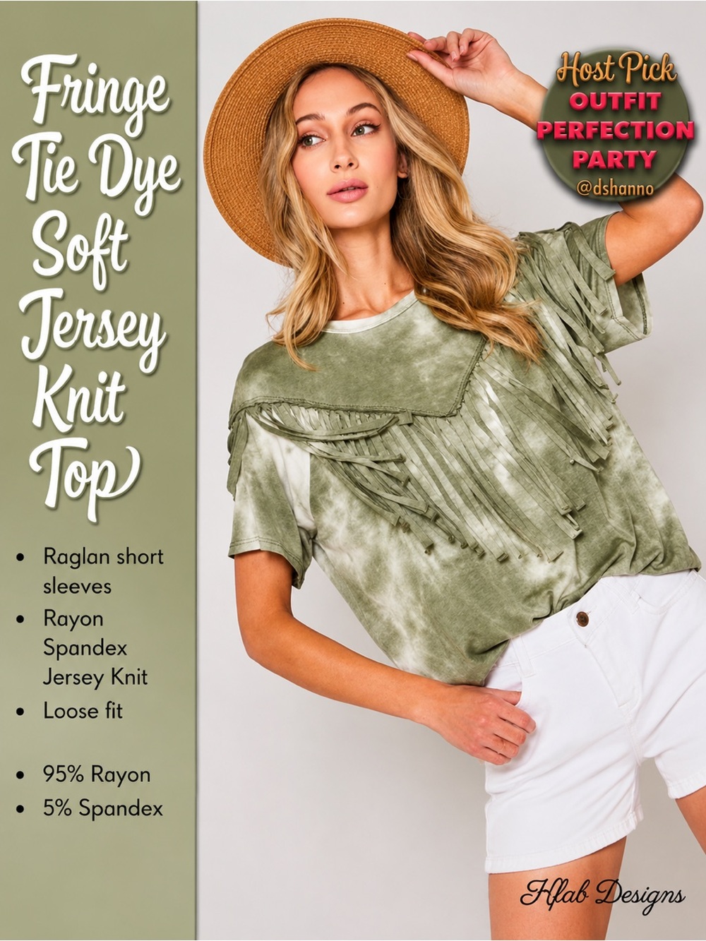 Fringe Tie Dye Soft Jersey Knit Top 𝐇𝐎𝐒𝐓 𝐏𝐈𝐂𝐊 NEW